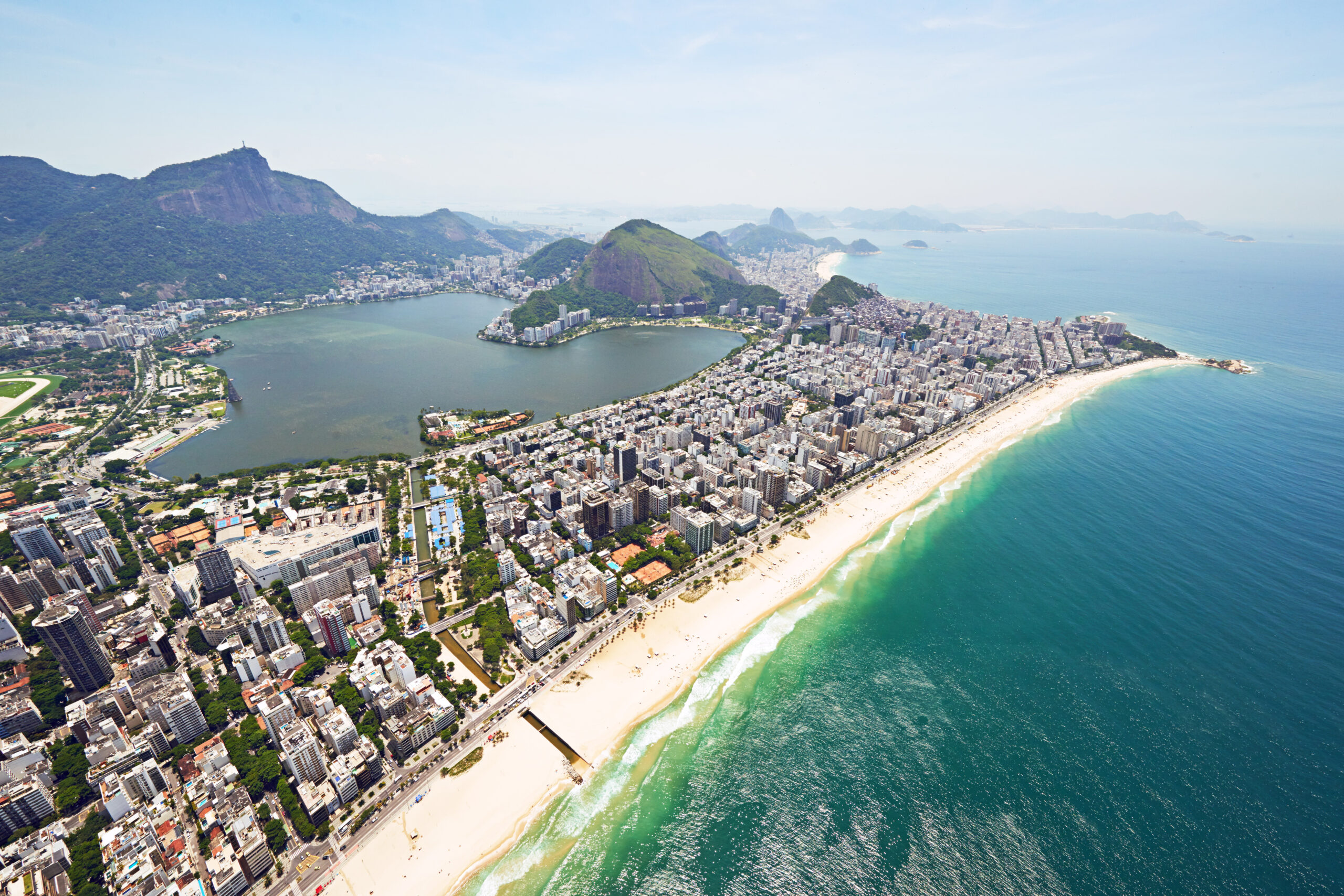 The beauty of Rio De Janeiro from above. Aerial view of Rio De Janeiro, Brazil