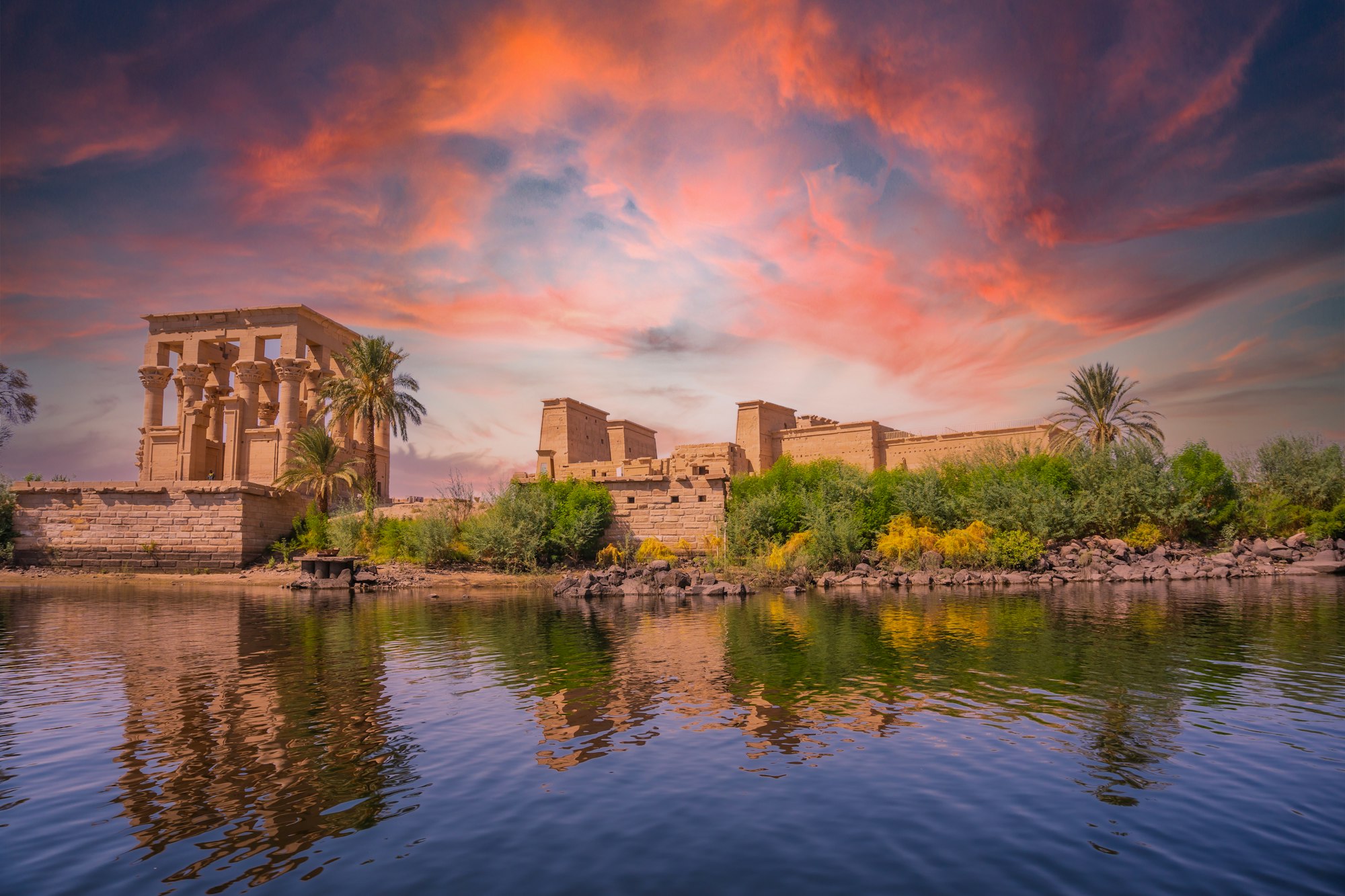 Beautiful shot of the Philae Aswan in Egypt