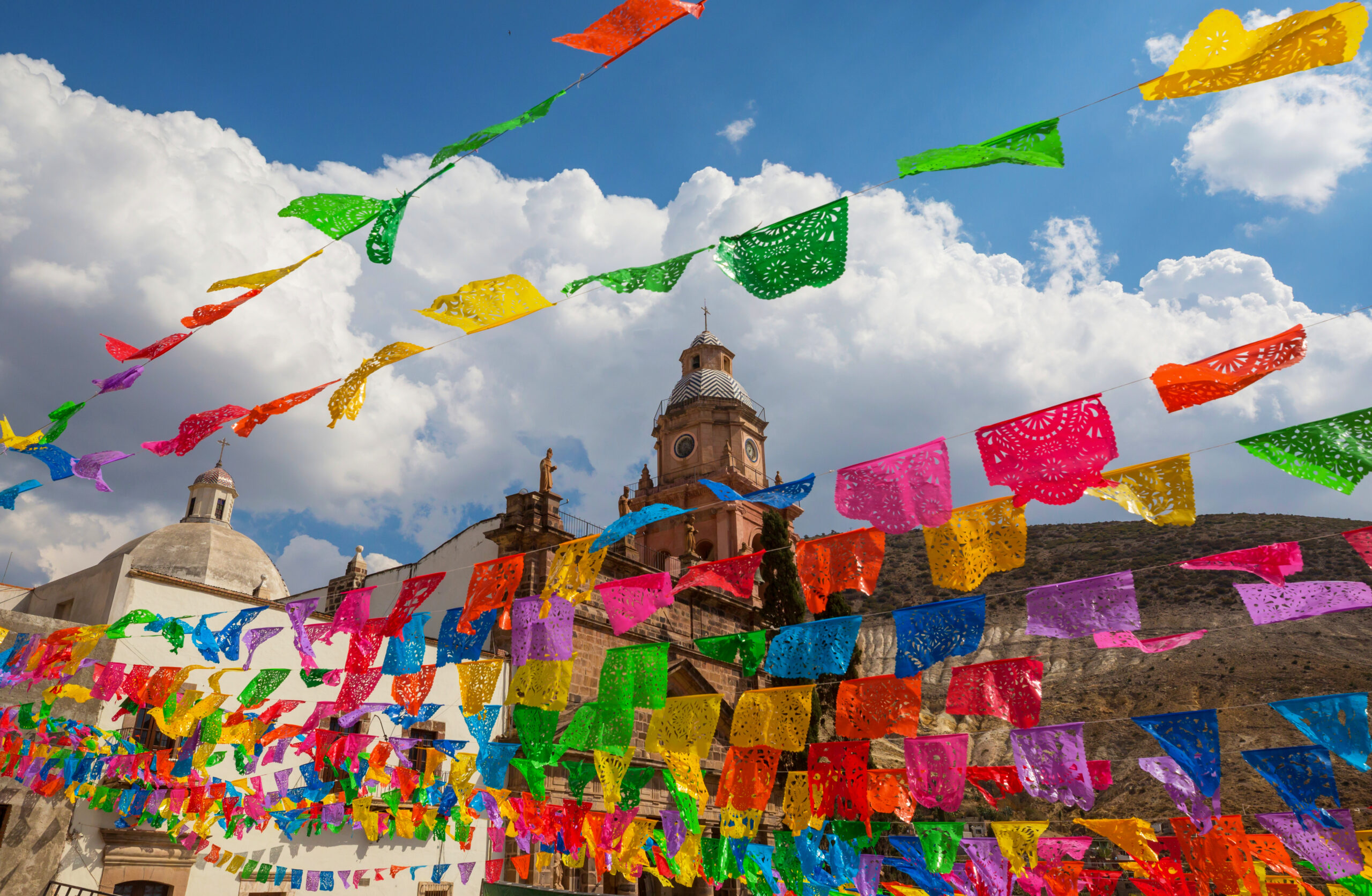 Colonial architecture in small mexican city