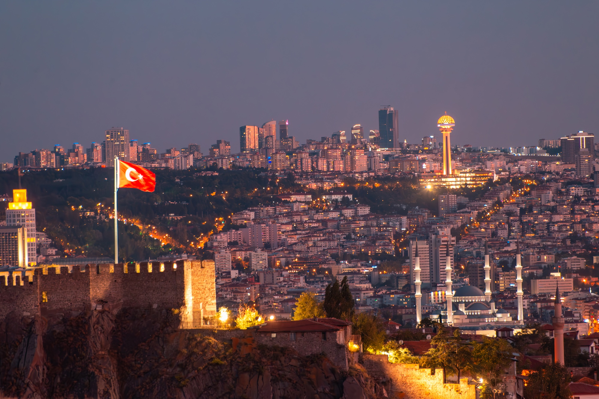 turca - General view of Ankara during twilight