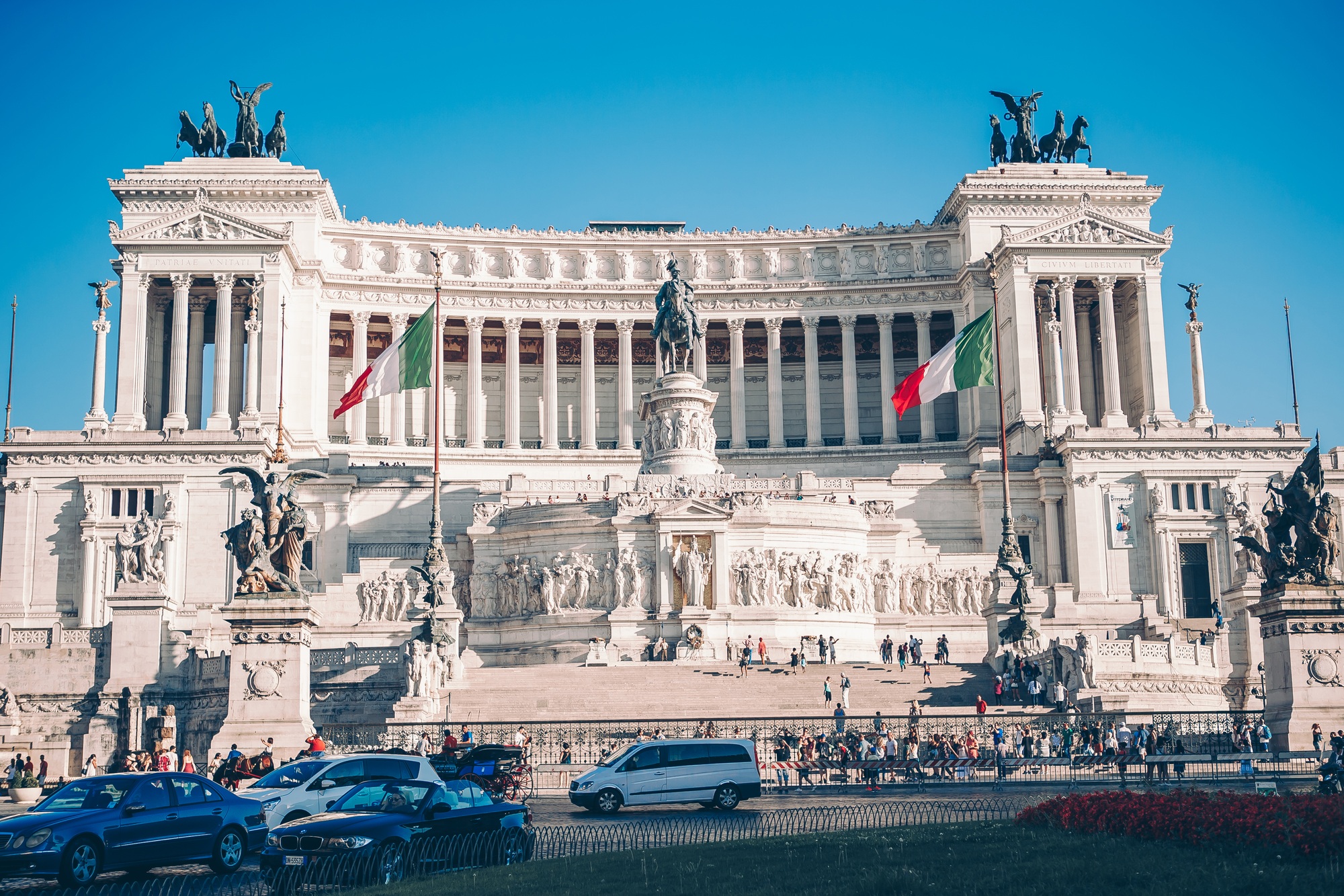 Monument Vittorio Emanuele II or Altar of the Fatherland in Roma, Italia