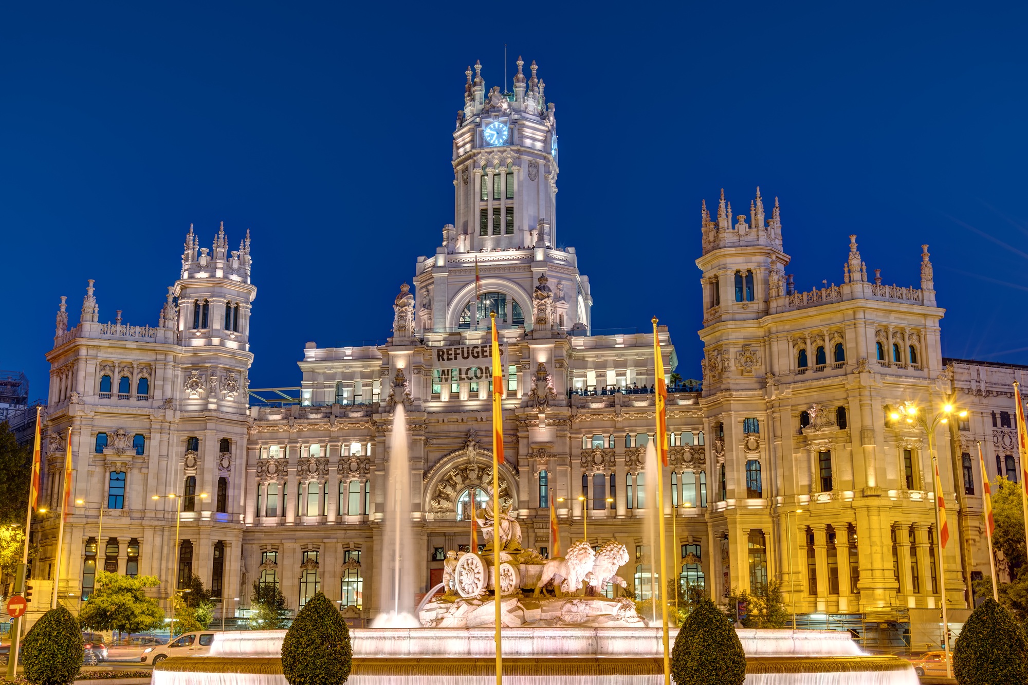 Plaza de Cibeles in Madrid at night - Europa