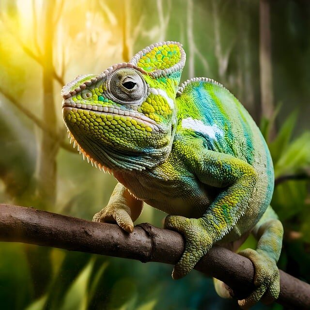 ai generated, chameleon, lizard, animal, nature, jungle, exotic, green, colorful, eye, portrait, chameleon, chameleon, colorful, colorful, colorful, colorful, colorful